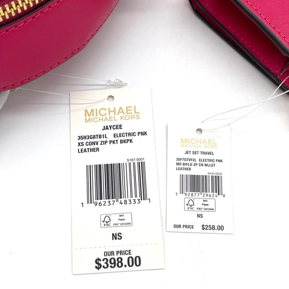 Michael Kors Jaycee Xsmall Convertible Zip Pocket Backpack & Bifold Wallet - Picture 11 of 11